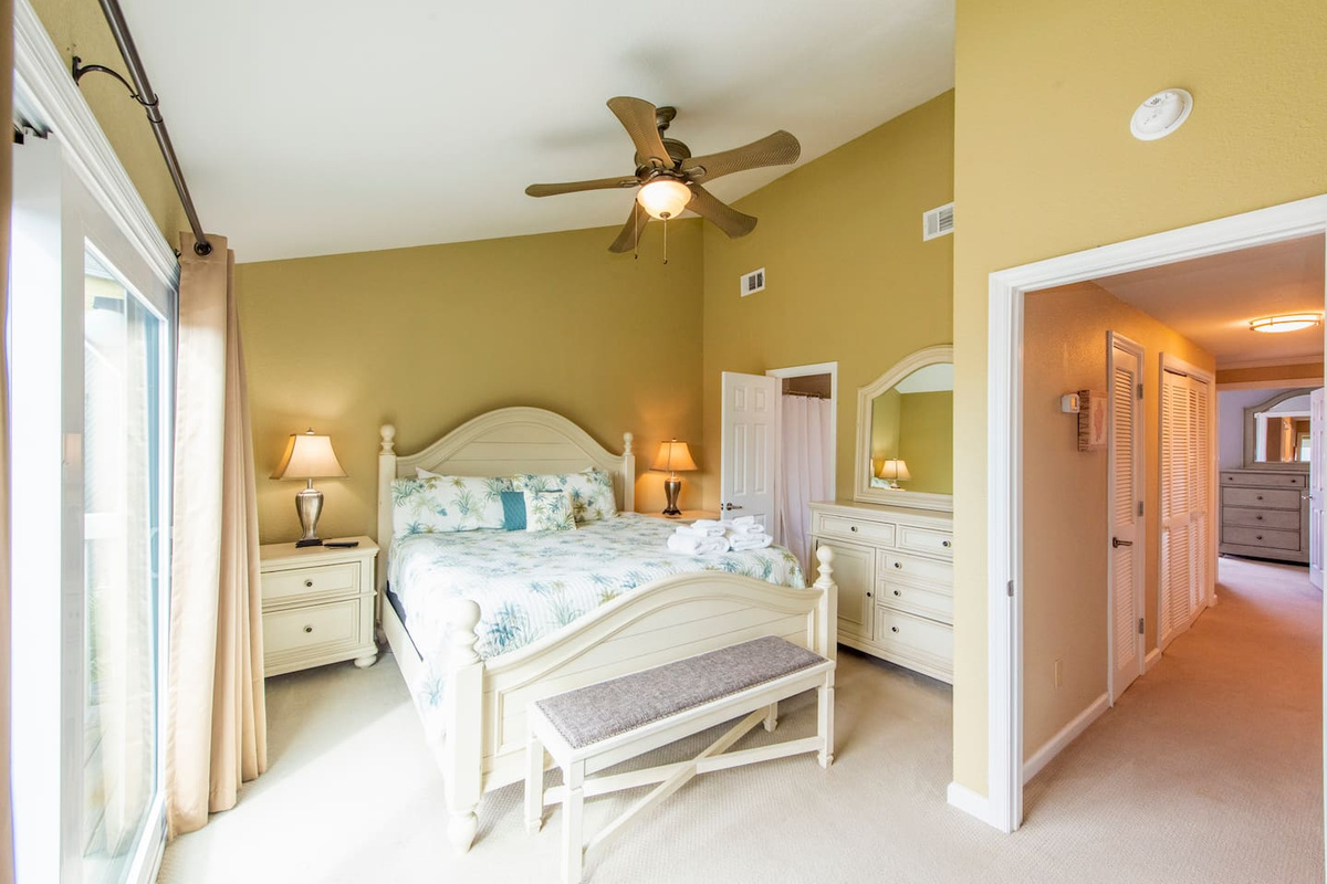 Sink into the king bed and let the sound of the Gulf do its job &mdash; this suite is yours alone, private ensuite included, and your own balcony for the mornings you want to ease in slowly.