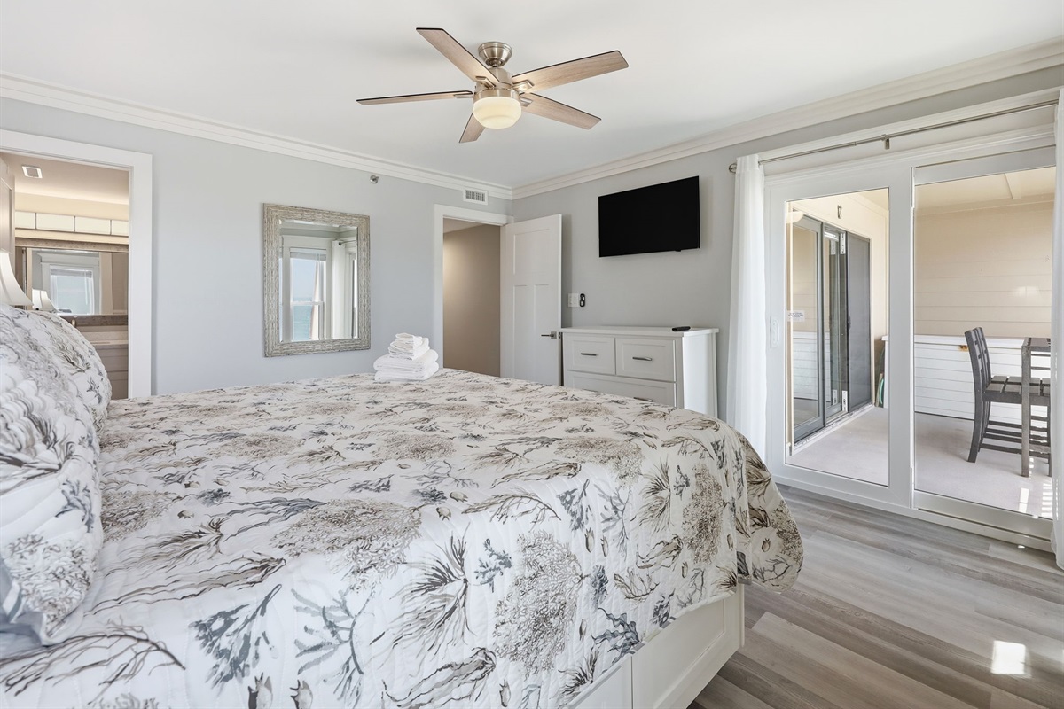 Private balcony access right from the master bedroom