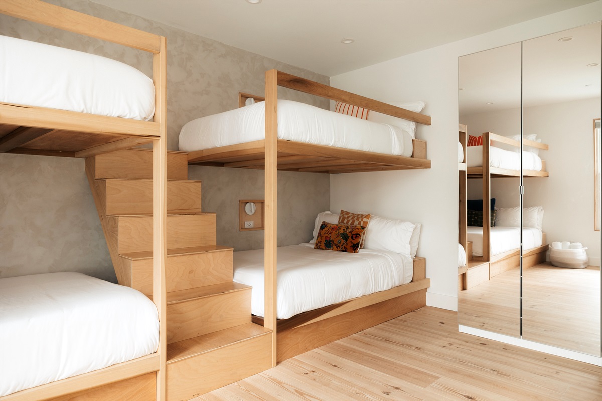 Bunk room magic ✨ Built-in bunks + steps = kid heaven