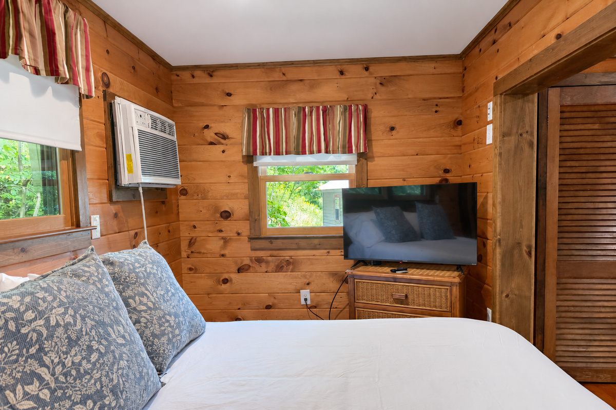 Queen bed, Smart TV, in sleeping area
