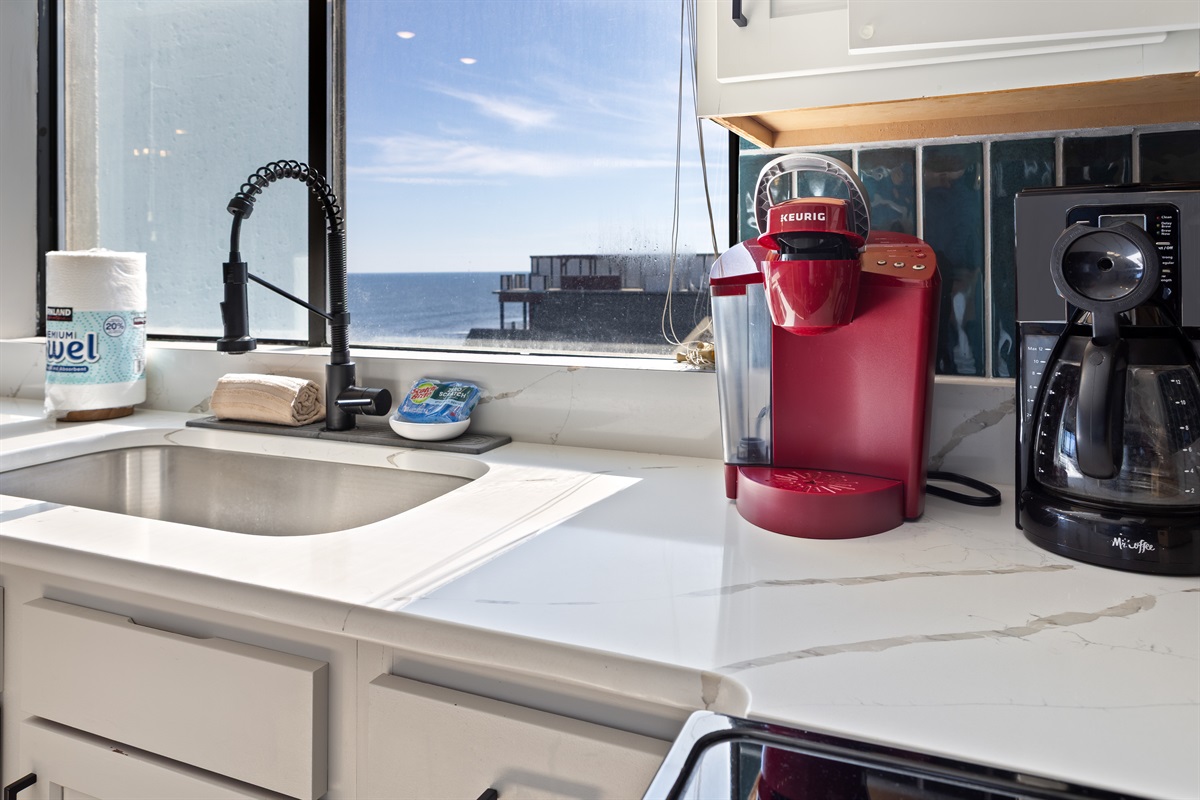 Coffee provided (12 cup coffee pot and Keurig)