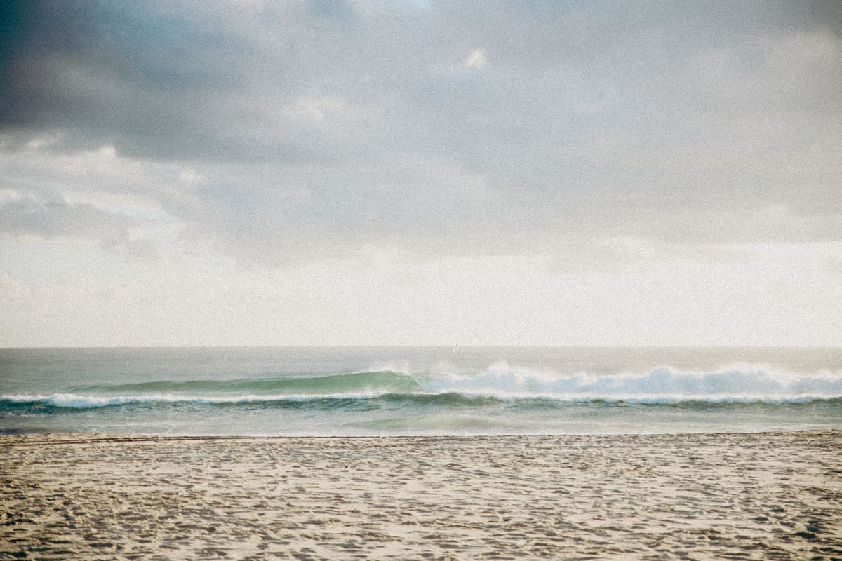 pealing right at Currumbin shore break