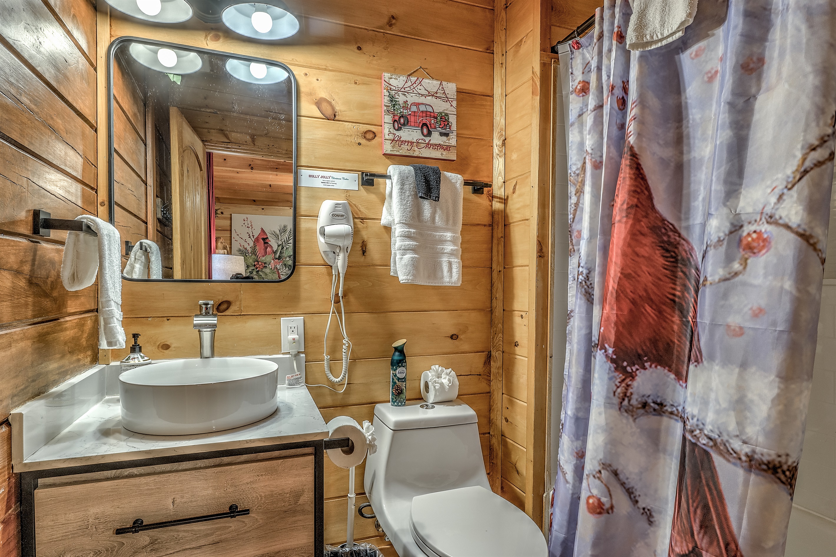 Full private bath for Cardinal Room