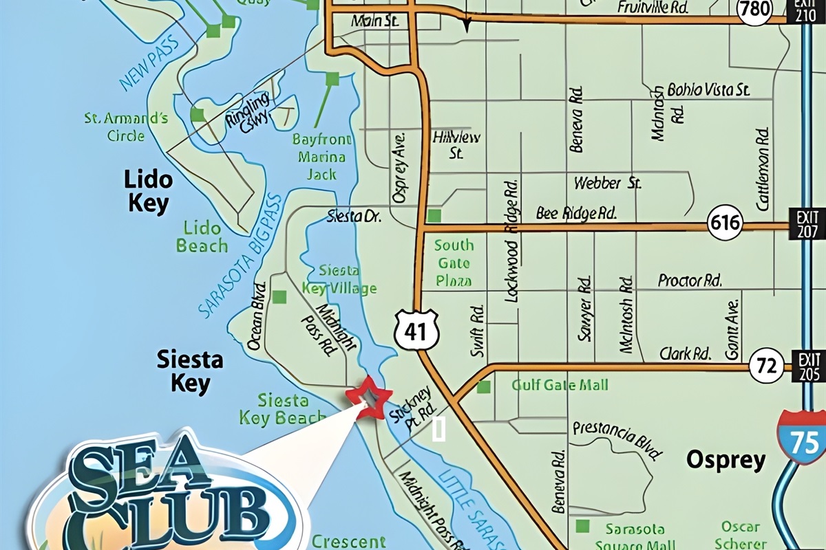 Sea Club 2 Location on the Key