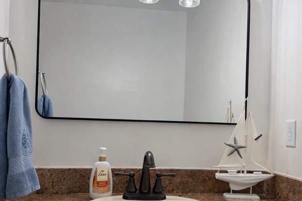 Convenient first-floor half bath 