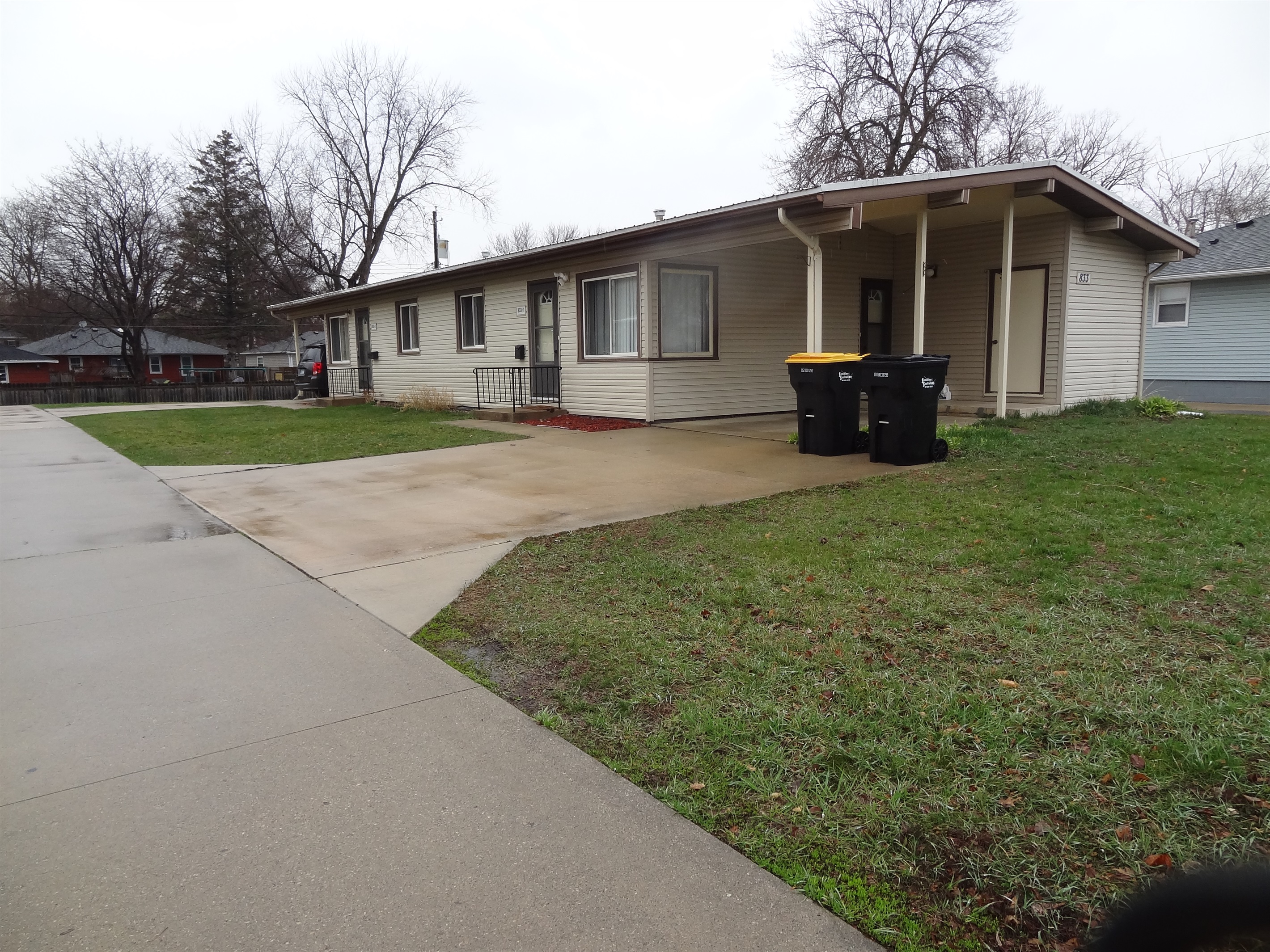 Unit is part of a side by side duplex