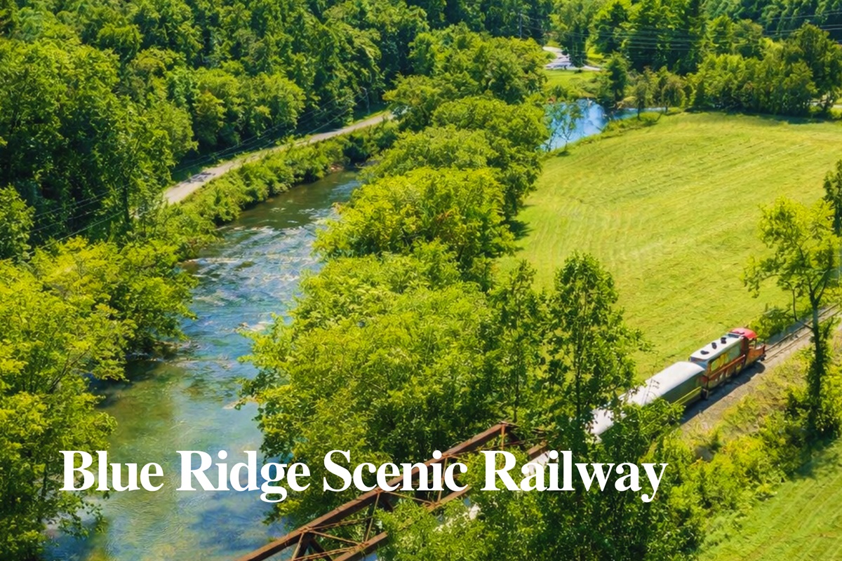 Choo choo... All aboard the famous Blue Ridge Scenic Railway! Downtown, just a 10 minute drive.