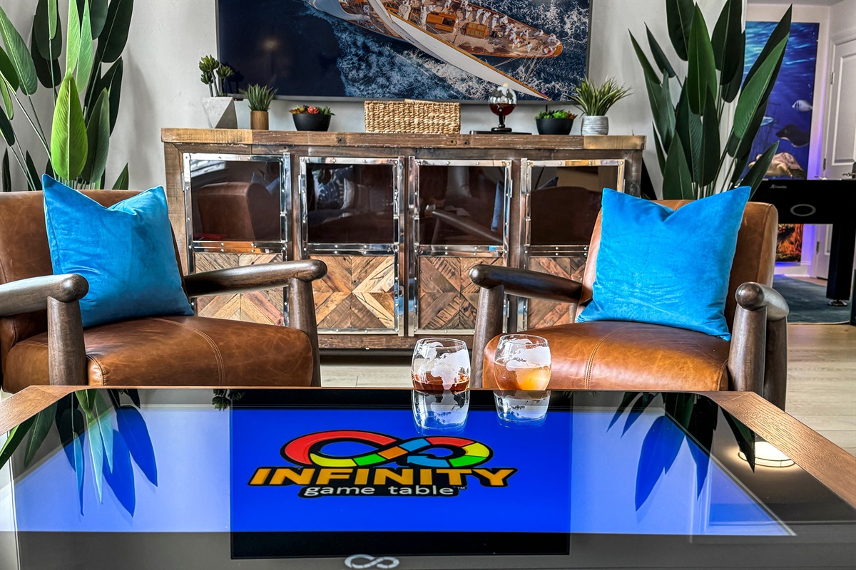 Gather for some friendly competition round the 'hidden' Infinity Game Table.