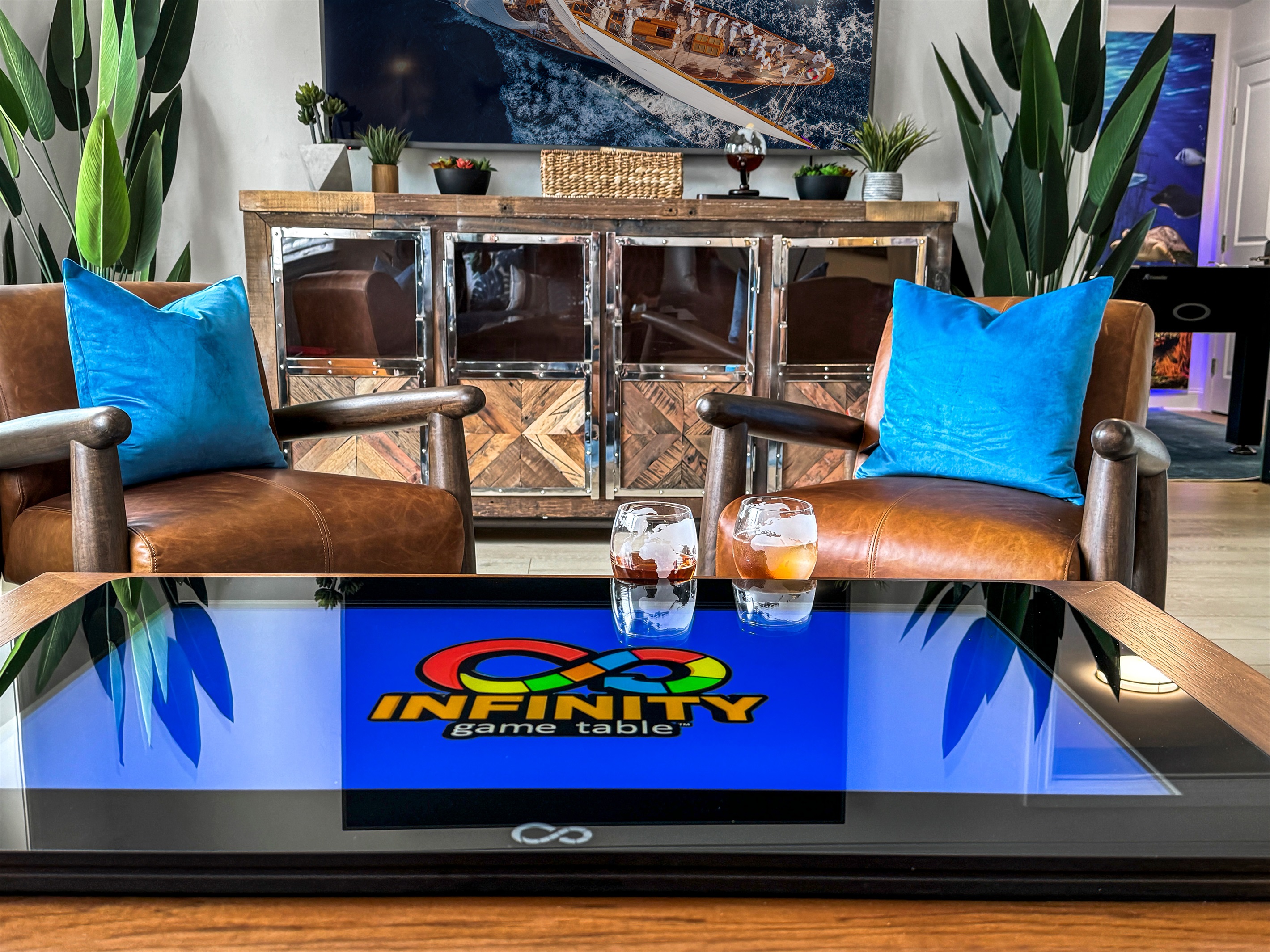 Gather for some friendly competition round the 'hidden' Infinity Game Table.