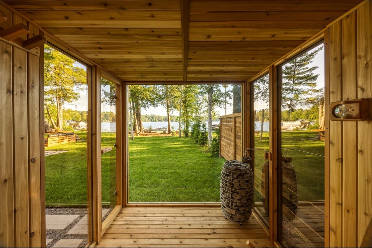 6 person sauna, touch button operations