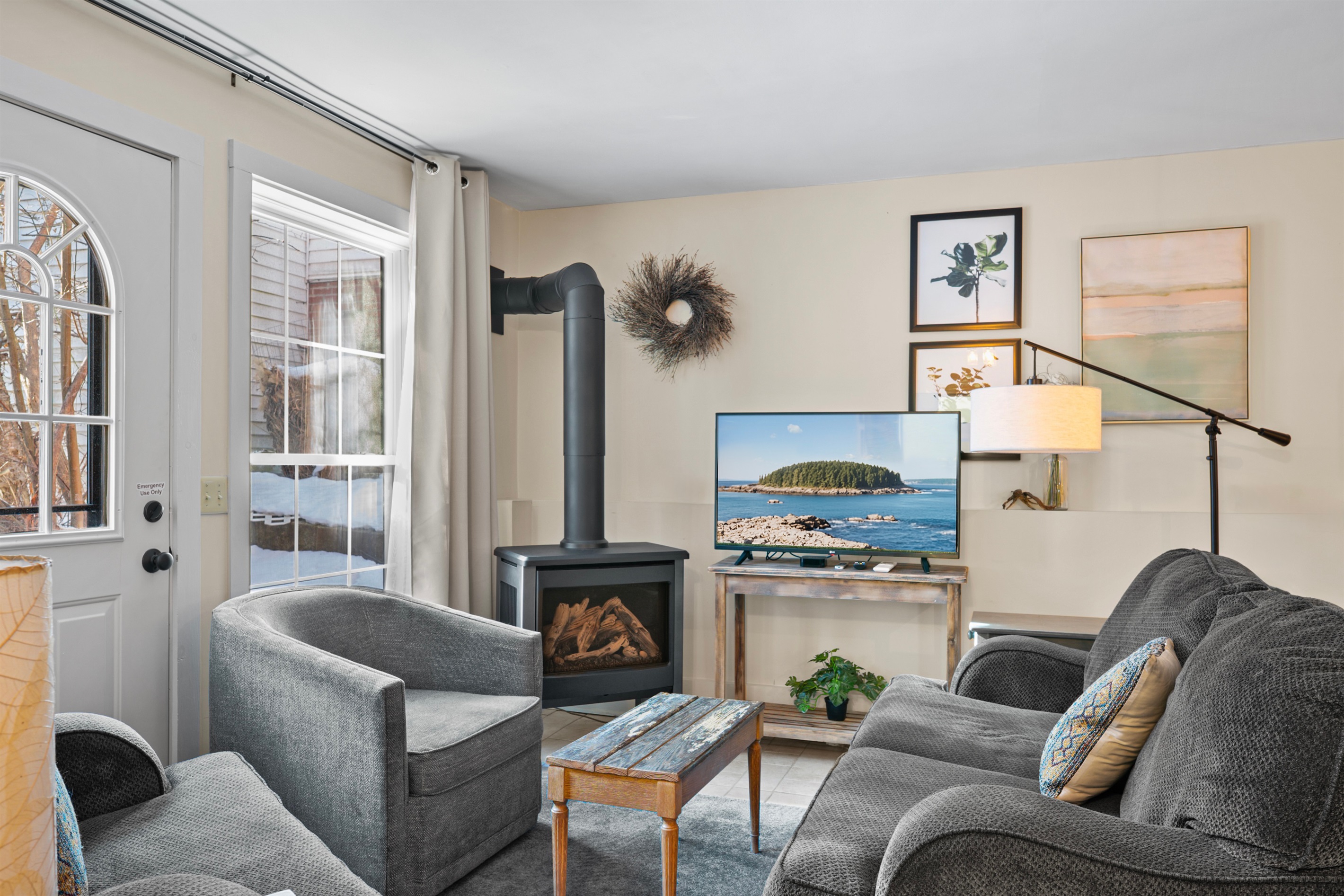 Please note the historic gas stove is a decorative feature that adds to the homes eclectic charm.