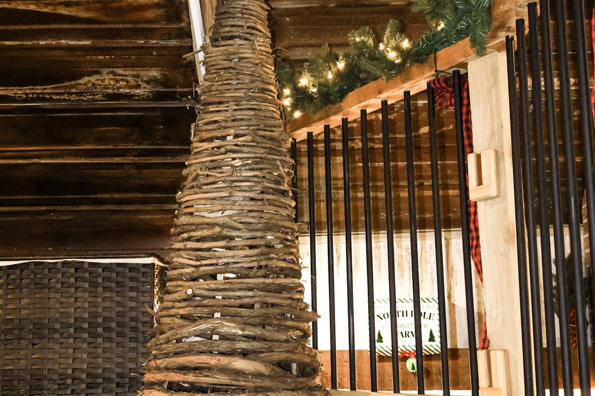 Walking up to the bedroom loft