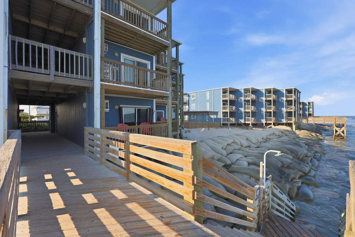 Take in the beauty of the coastline from the private beach access area overlooking the Atlantic waves