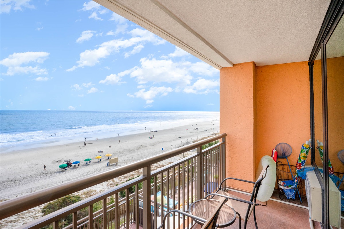 Enjoy the roar of the waves from your oceanfront balcony...