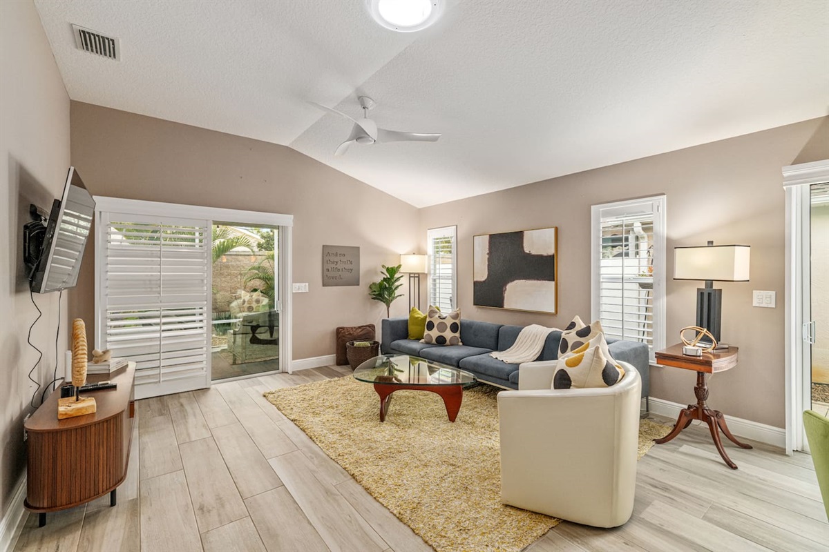 Spacious open living area for relaxing after a day of exploring The Villages!