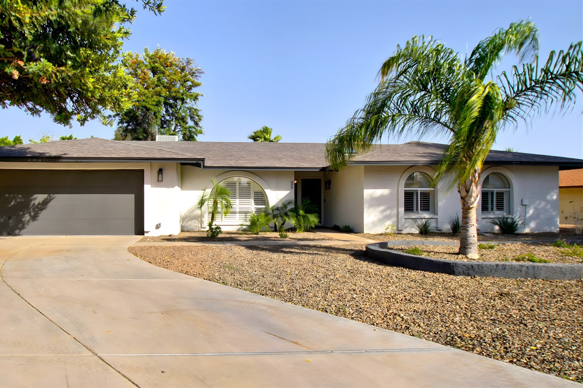 Plenty of parking is available in the garage, driveway, and on the street.