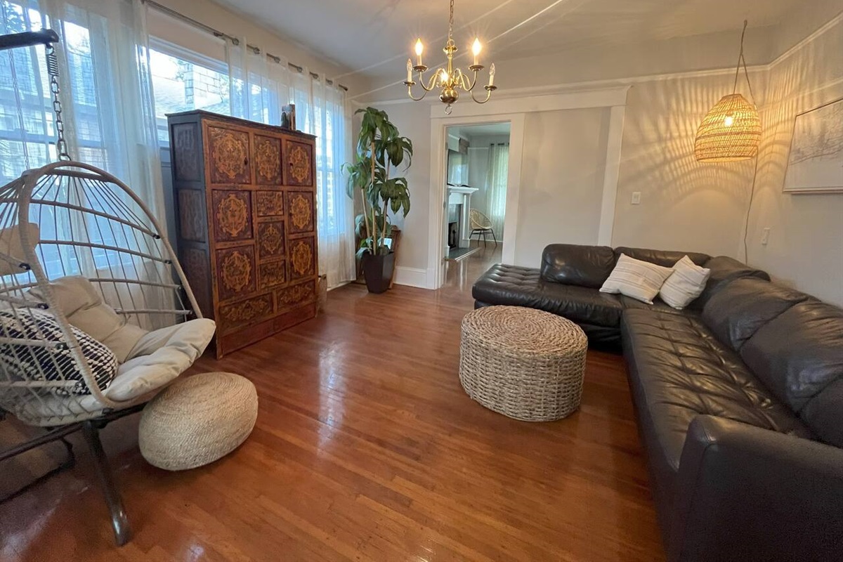 Couch can be used as two sleeping areas, one is 6' long and the other is 5'9" long. Both are 30" wide.  