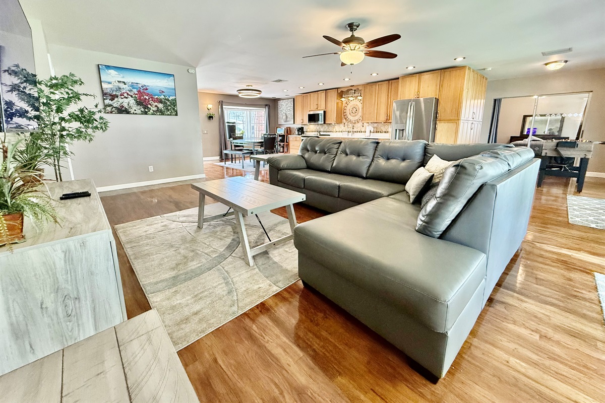 This open living area is designed for connection—ideal for game nights, shared meals, or simply enjoying each other’s company in a relaxed setting.