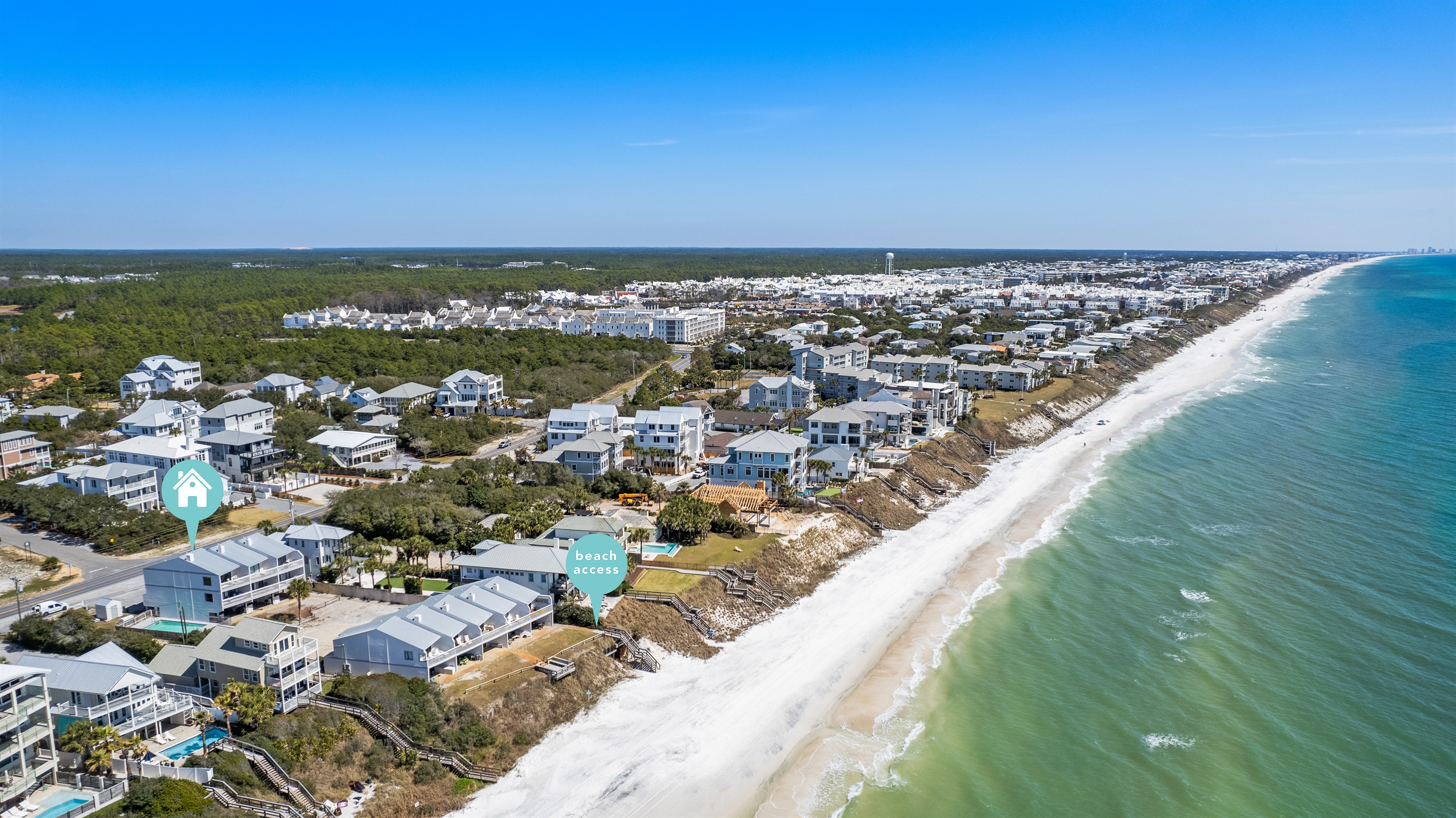 2 miles to Rosemary Beach