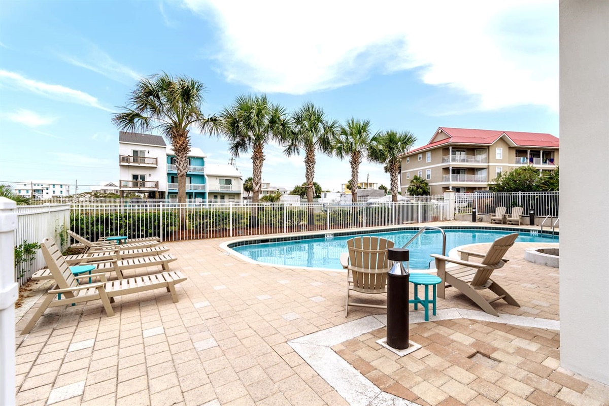 Community Pool (there is a bathroom inside the pool premise) 