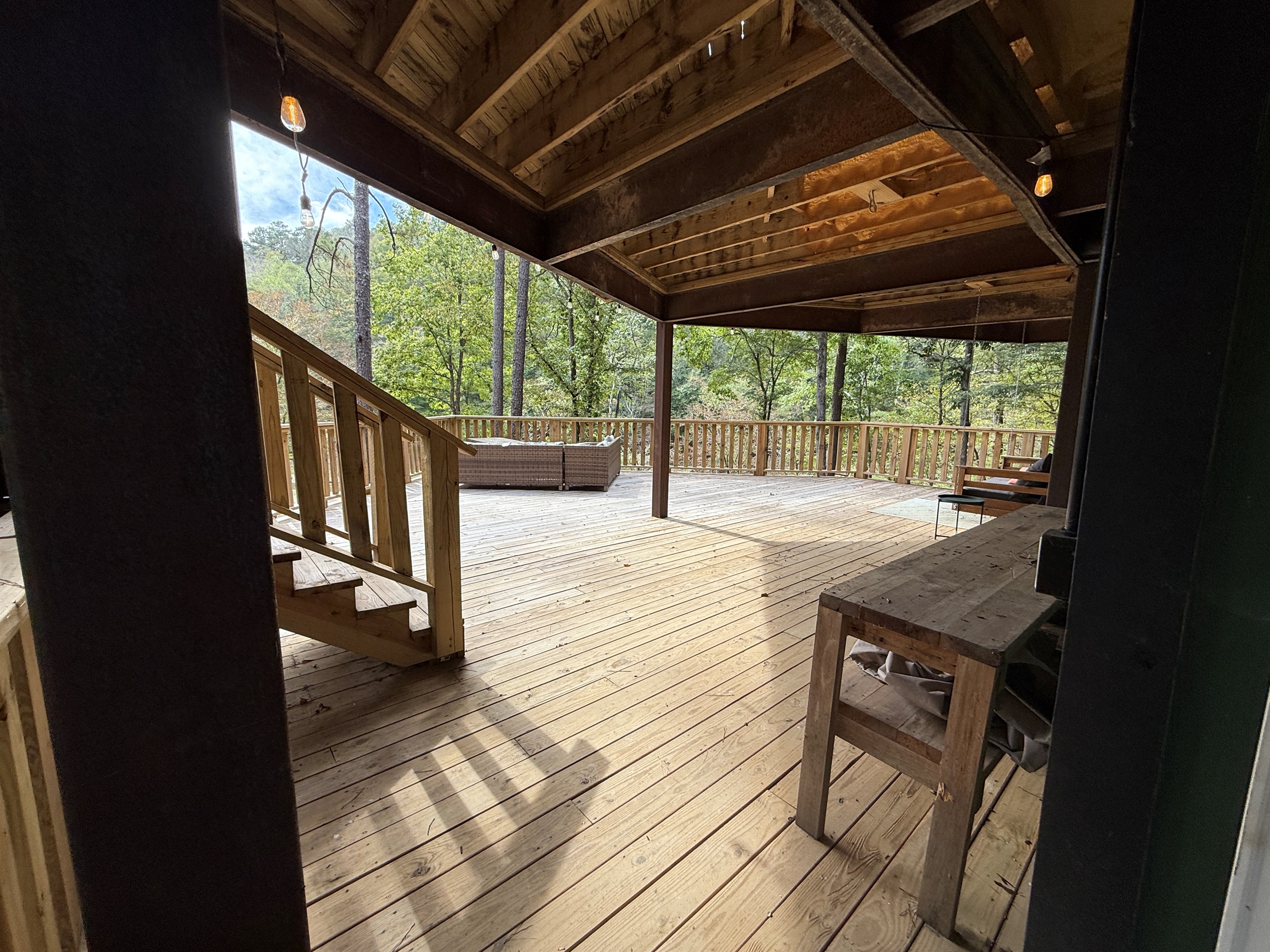 Oversized deck with firewood stocked for your stay