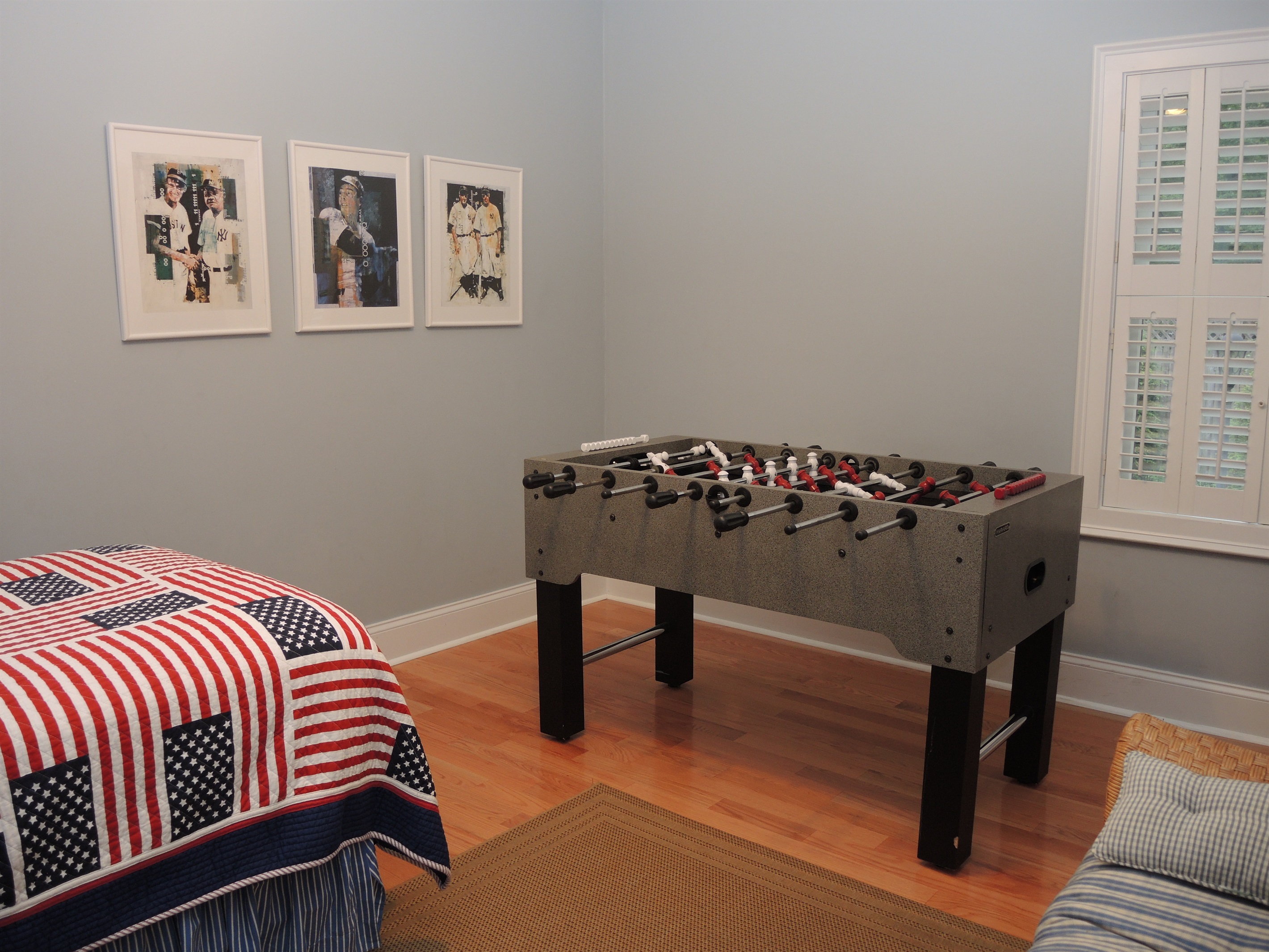 First floor game room w/ Fooseball & twin bed