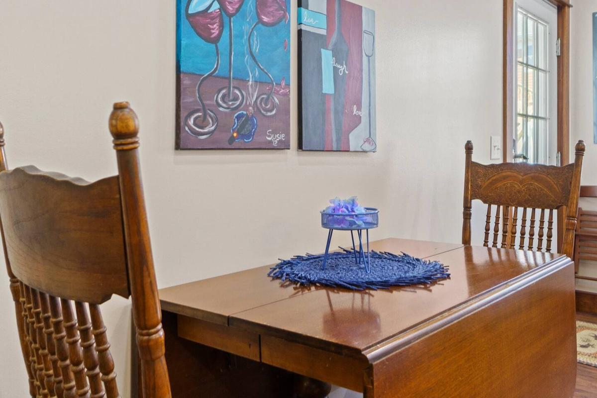 Cozy 2-seater dining area, perfect for intimate meals and casual dining.