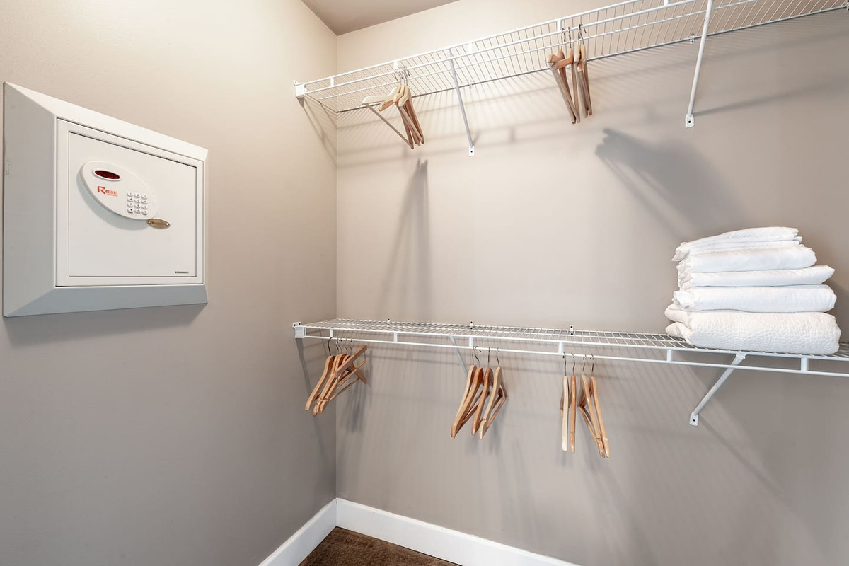 First of two walk-in closet spaces