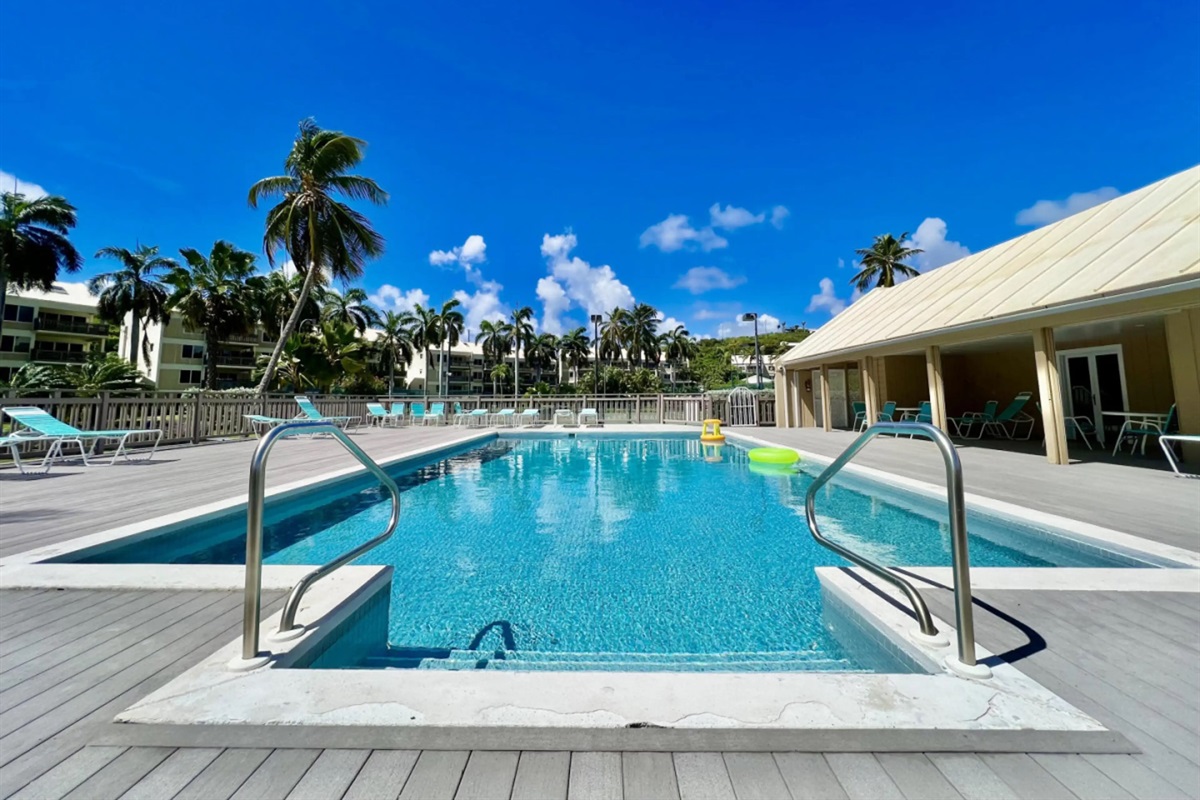 Take a refreshing dip in the resort-style pool while soaking up the island sunshine.