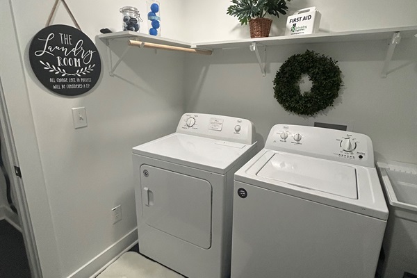 Laundry room located upstairs
