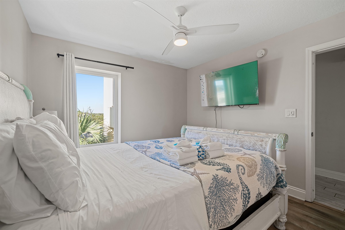 Bedroom 3 - Queen Bed, private access to own bathroom. 