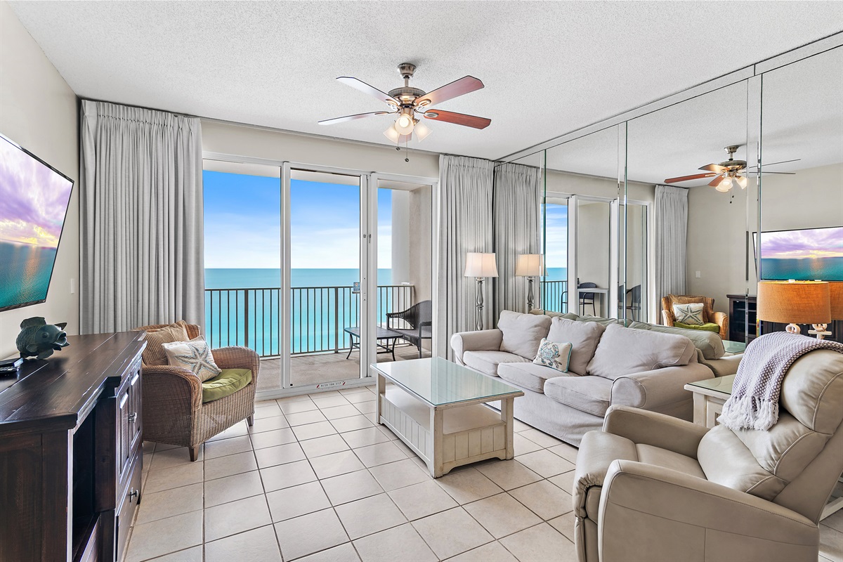 Welcome to Majestic Sun A1105 with an open living space, comfortable furniture, and incredible Gulf views from the Living Room and Balcony!