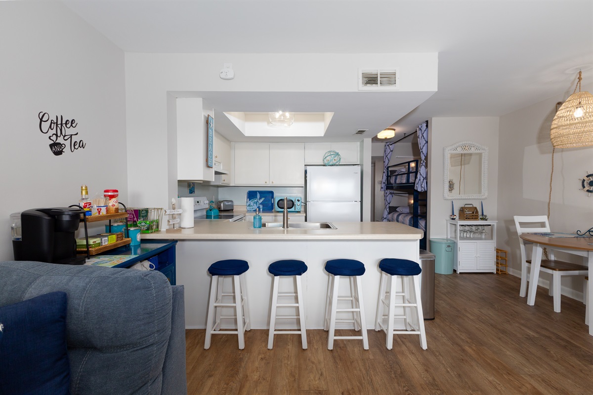 Kitchen and dining area