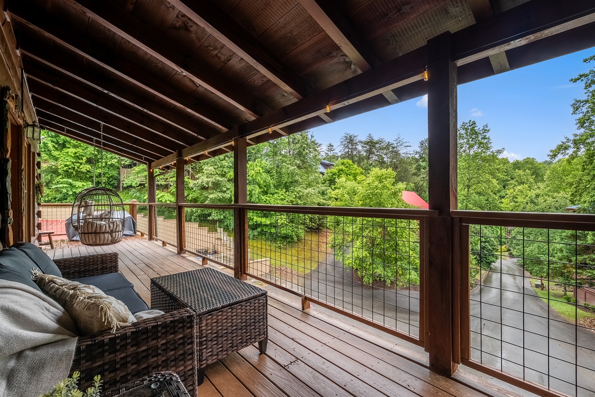 Step outside and take in the fresh mountain air from your private deck.