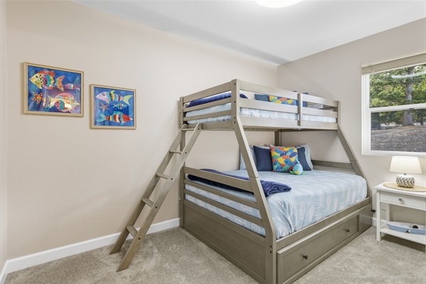 Twin-over-full bunk setup
