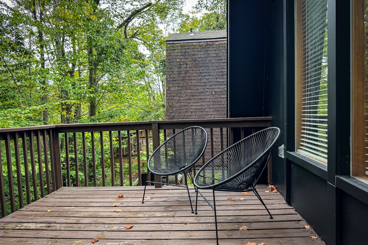 Back deck with seating