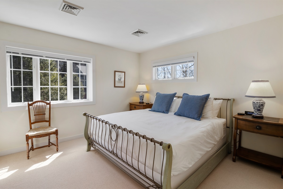 King Bed in Top Floor Guest Bedroom