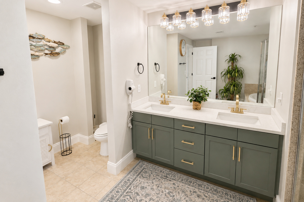 Updated master bathroom