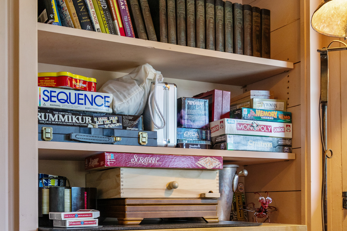 Unplug for a while with a selection of books and games, perfect for rainy days, quiet evenings, or making memories together around the table.