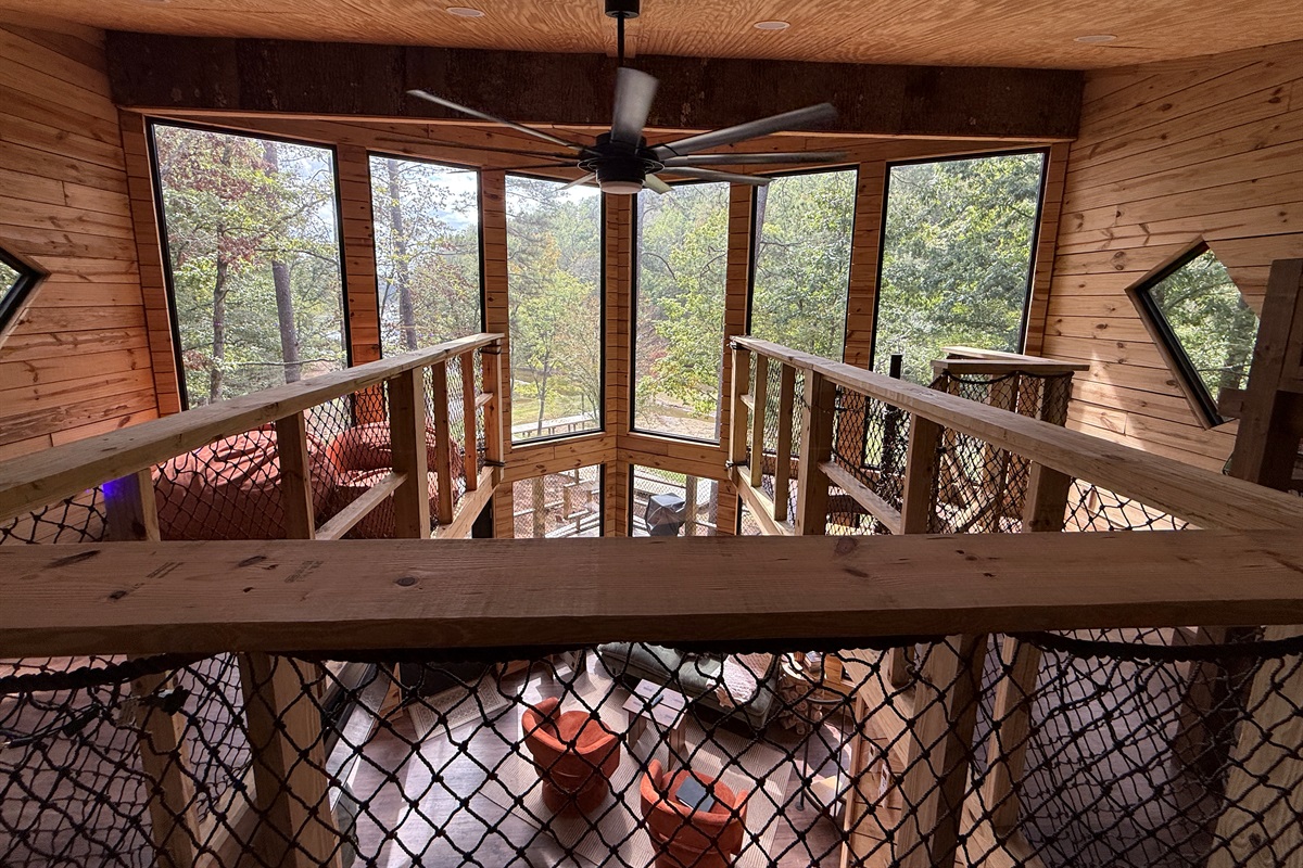 Bird’s eye view out the front windows from the 2nd story