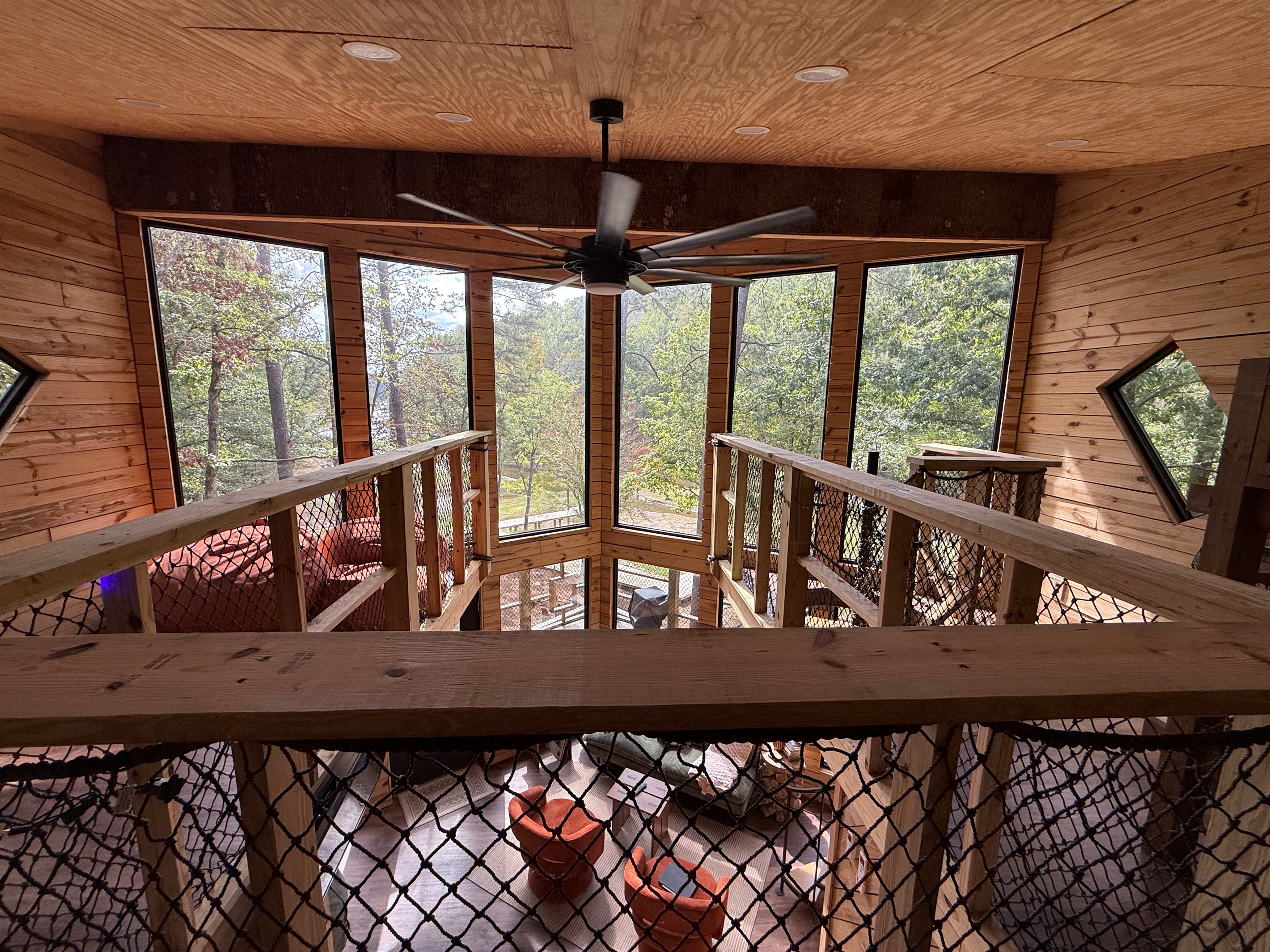 Bird’s eye view out the front windows from the 2nd story