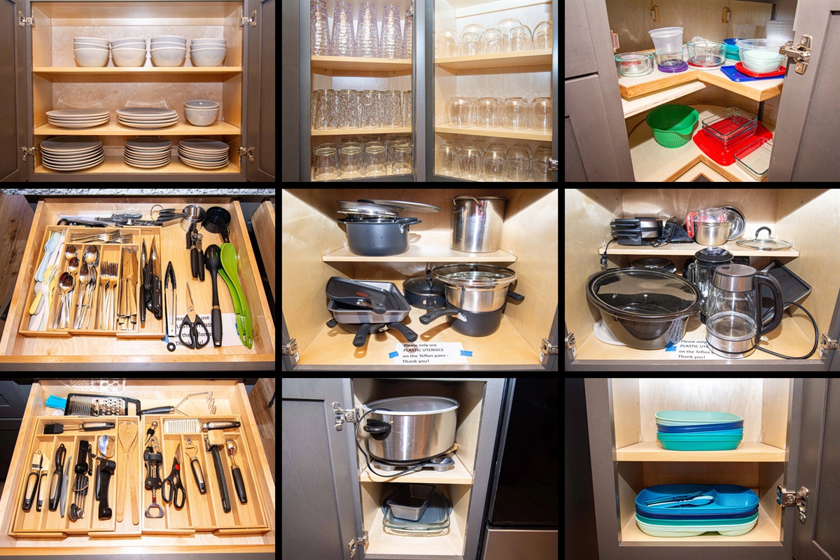 We thought of everything you'll need! All the supplies in a well stocked kitchen,