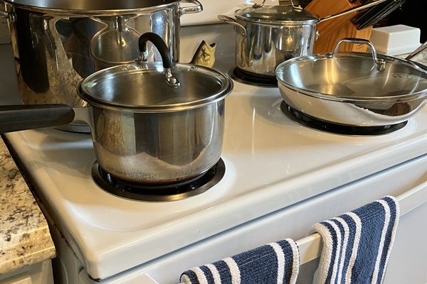 Great selection of quality pots and pans so you can cook a meal for your family.