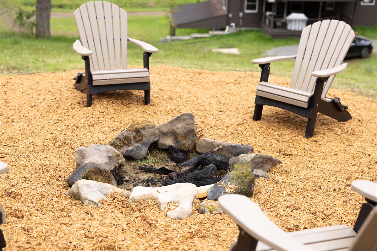 Comfy Chairs. Roaring Fire. Pitch Dark Skies for Star Gazing. Bring your own marshmallows!