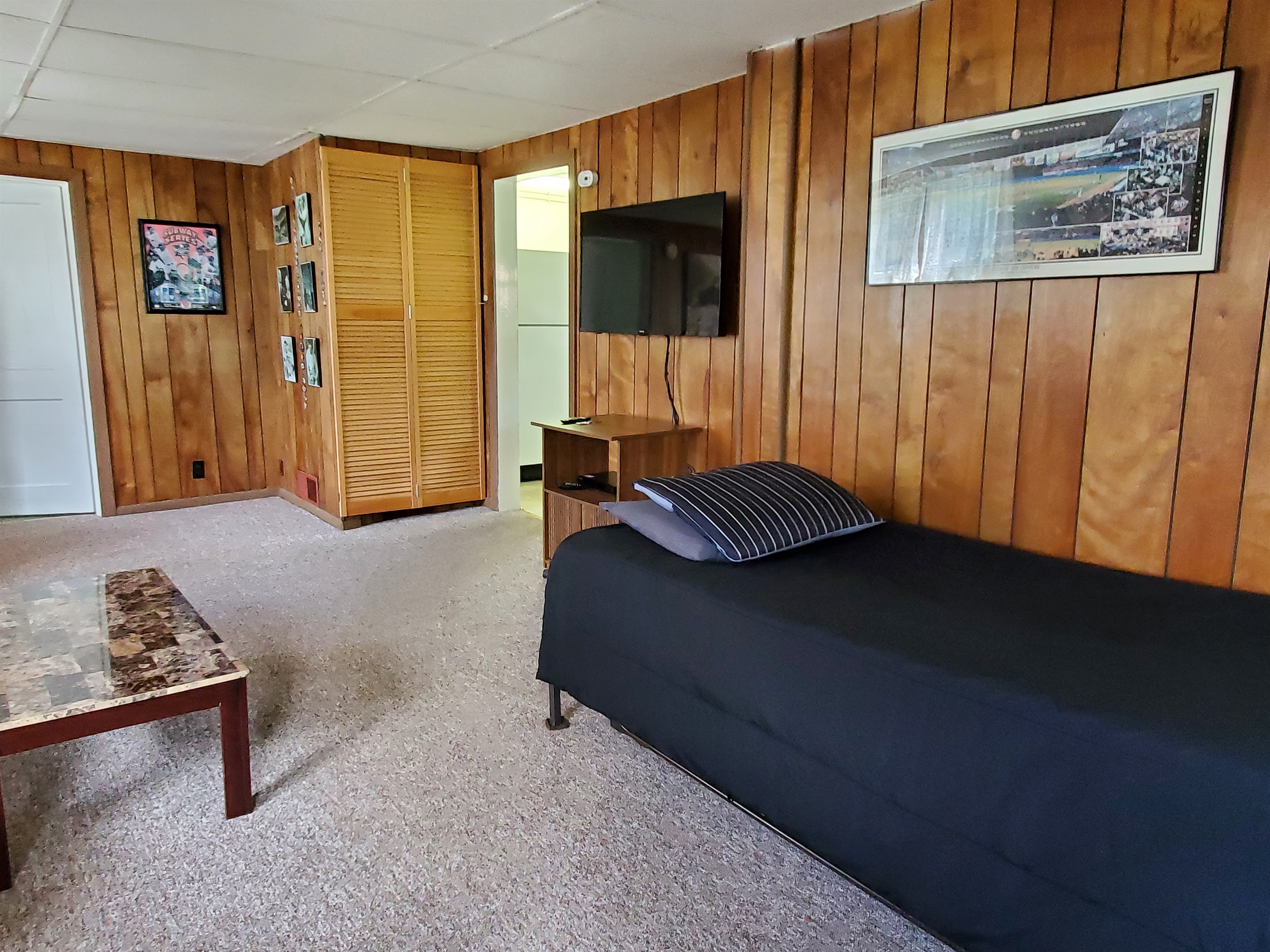 Extra sleeping on twin in living room