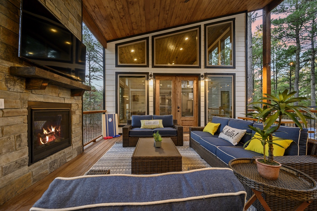 Warm fires, soft seating, and nature all around — evenings here feel like pure magic.