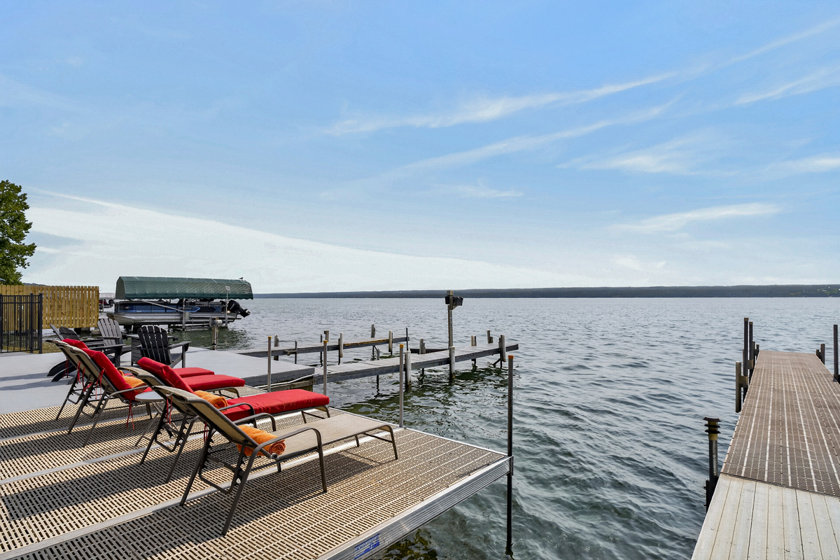 Upper deck with wide lake views