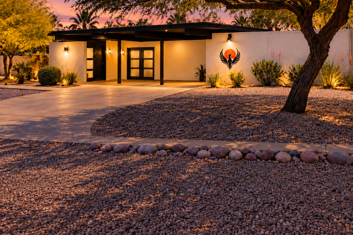{Welcome} 🐦‍🔥 Tucked away on a private cul-de-sac, The Firebird is your own 1.5-acre desert playground, just 1 mile from the heart of Old Town. With parking for up to 10 vehicles and an on-site EV charger, there's plenty of room for the whole crew.