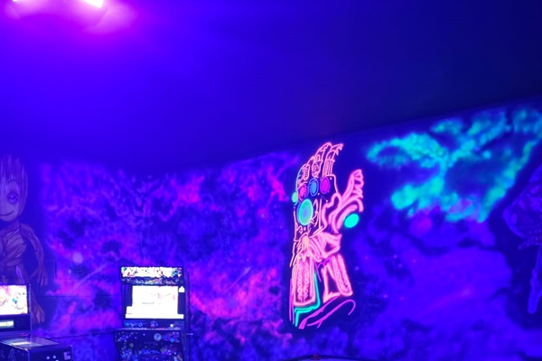 Avengers themed game room fun for everyone