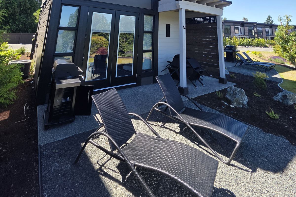 The back view of #42 Townhome.